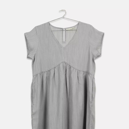 Moves like the Wind Grey V-Neck Dress