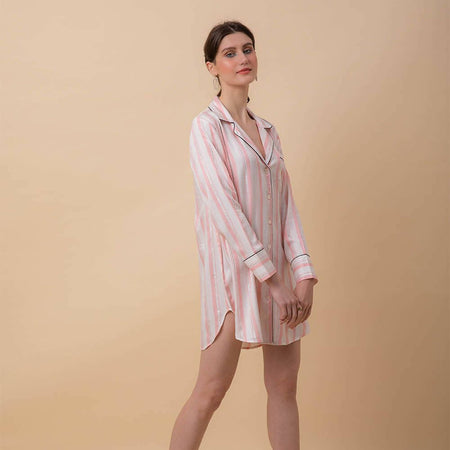 Pink Stripe Sleep Shirt