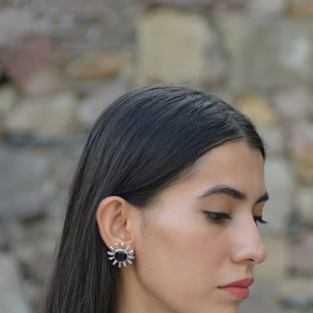 Silver Disc Earrings