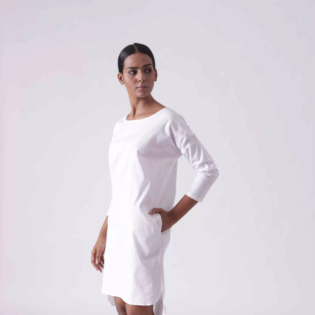 Pippa Boat Neck Knee Length Dress