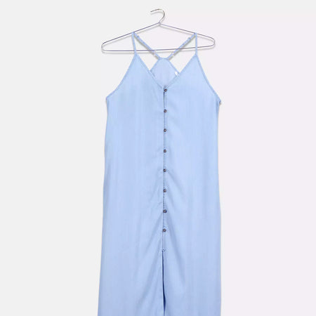 In the Mood for Love Blue Slip Dress