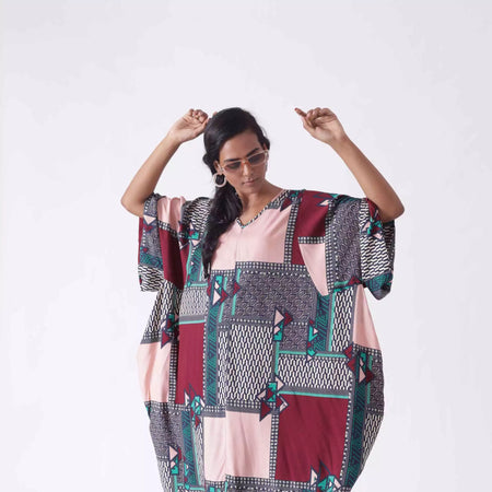 70'S Patchwork Kaftan Tunic