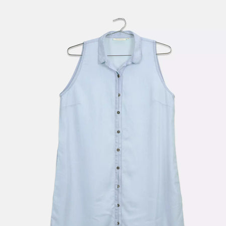 Dreaming of Blue Skies Blue Shirt Dress