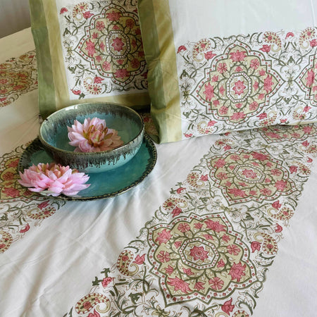 Panel Block Printed Bedsheet