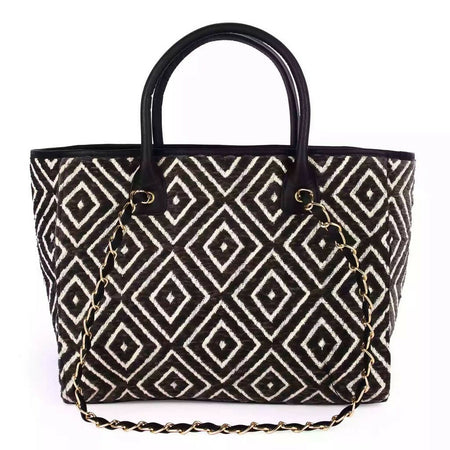 Diamond pattern tote bag