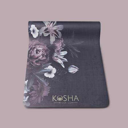 Kosha PUre Couture Yoga Mat - 4.5mm - Black Bloom