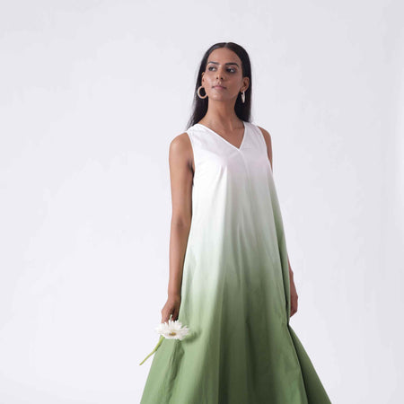 IRIS Olive Ombre Maxi Dress