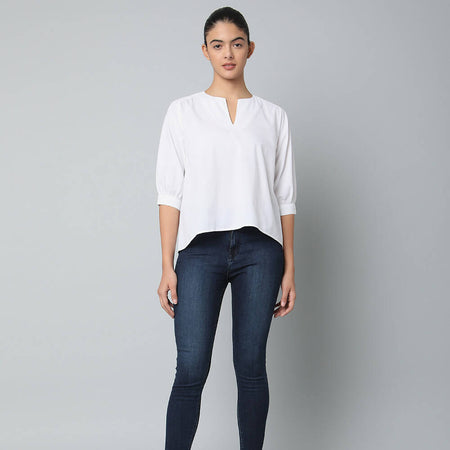 Cotton High Low Top