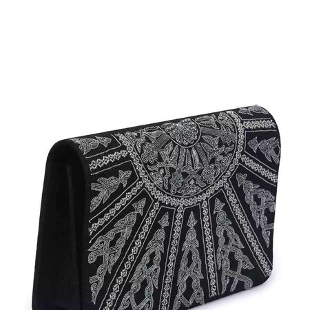 Sparkling black clutch