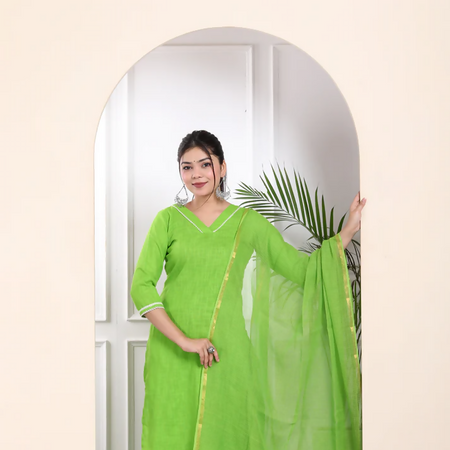 Parrot green 3 piece suit set