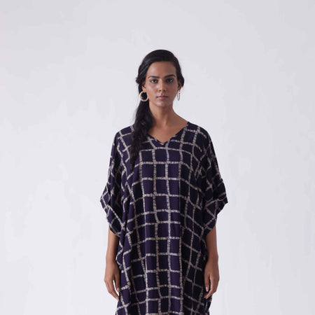 70's Checks Kaftan Tunic