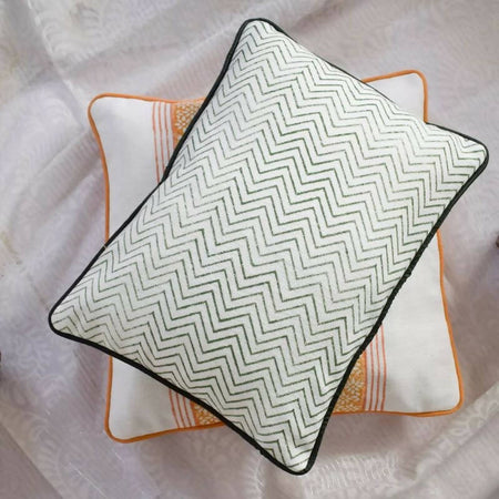 Evening In Jaipur Contemporary Leheriya Cushion Cover