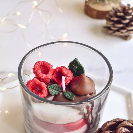 White Chocolate & Red Velvet Mousse Christmas candle