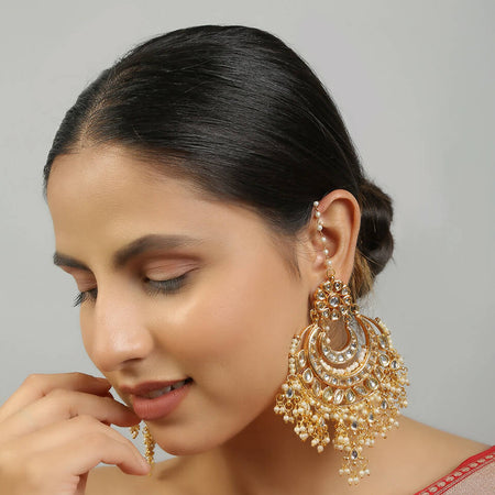 Kundan pearl beaded Showstopper Chandbali