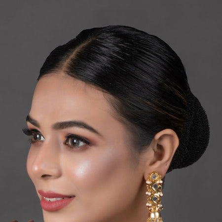 Gold tone kundan inspired Jhumki