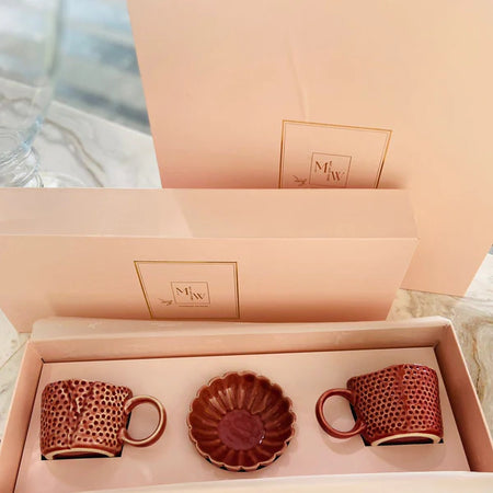 Mug Gift Set - Small Red Mugs