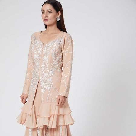 Pastel Peach Gharara