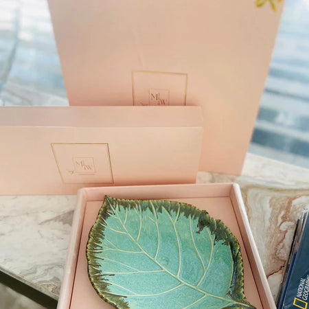 Gift Set - Leaf Platter- Green