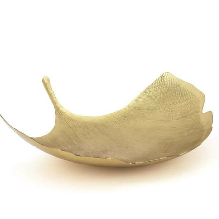 Ginkgo Leaf Platter Brass