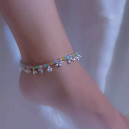 Rainbow Dew Anklets Pair of 2