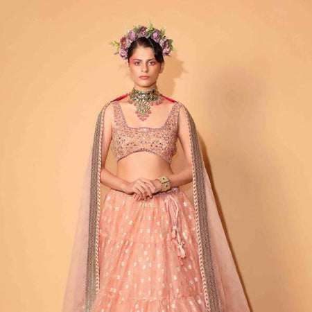 Organza Banarasi Silk Lehenga