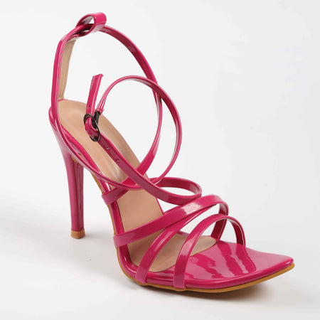 Pink Ankle Loop High Heels