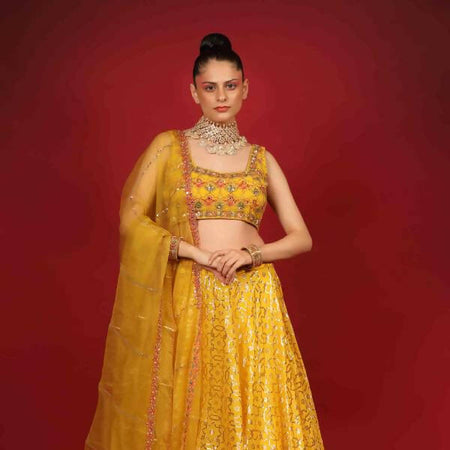 banarasi chanderi lehenga