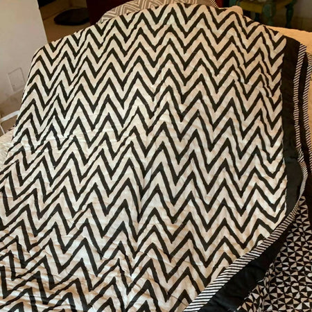 Black Geometric Quilt