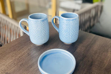 Mug Gift Set - Blue Tall Mugs