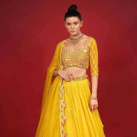 banarasi chanderi lehenga