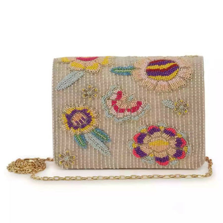 Beaded garden clutch