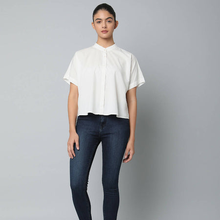 Cotton Drop Shoulder Top