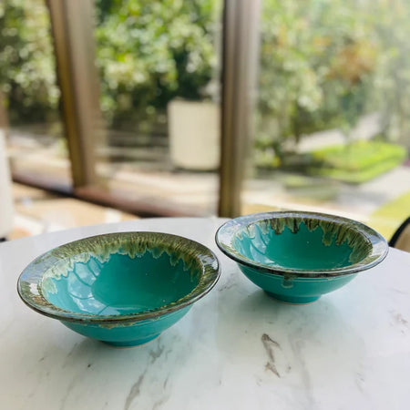 Turquoise Big Serving Bowls