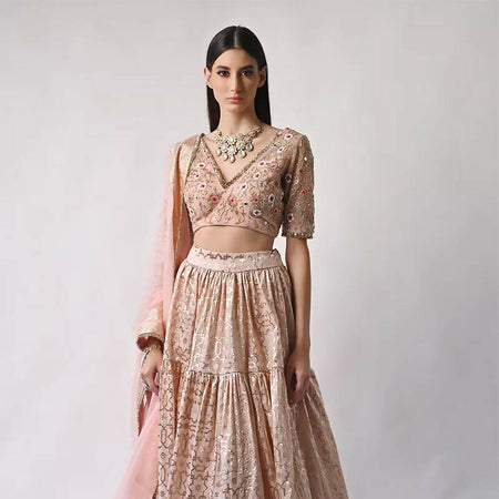 Chanderi Silk Lehenga Set