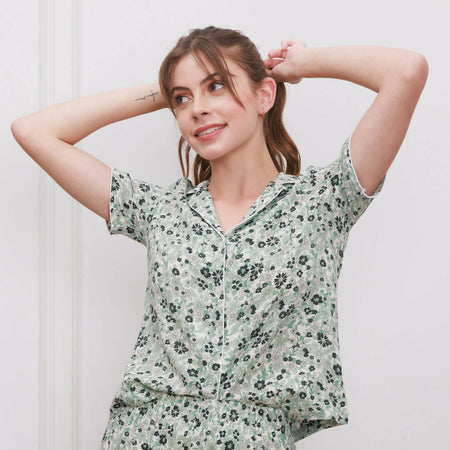 GARDEN GREEN SHORTS SET