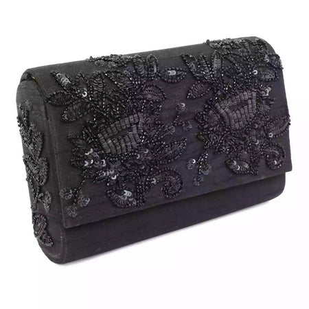 Black on black clutch