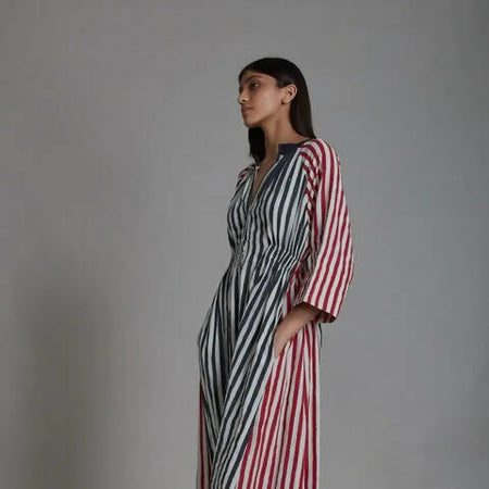 Uno Stripe Jumpsuit Black with Red