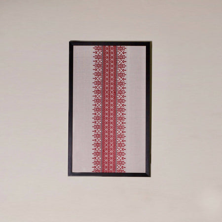 Singhpo Handwoven Artwork from Assam - Red