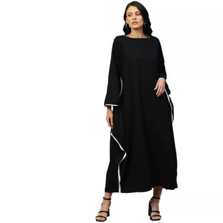 Long fitted dress with sleeve hole feature