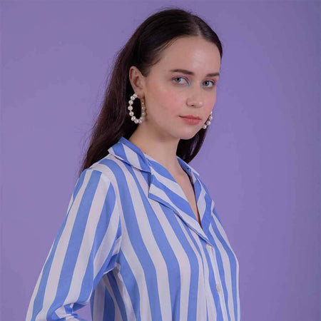 Candy Blue Stripe Set