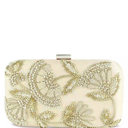 Golden sunshine box clutch