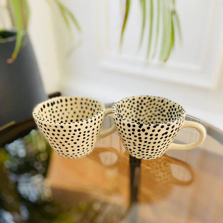 Mug- Black & White Dots