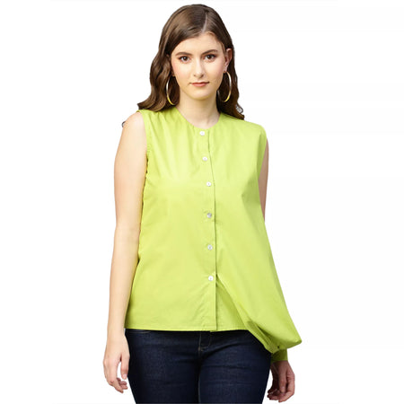 Open drape sleeve shirt