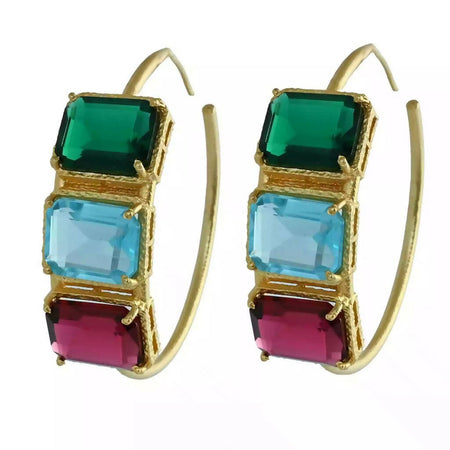 Celine Hoops Multi-Colored